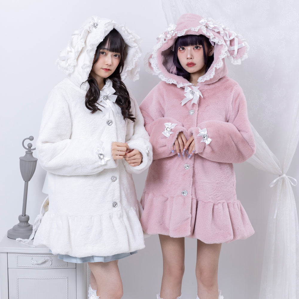 マイメロディ♡ファー＆リボン付きコート