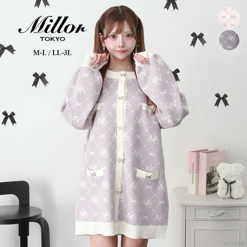 MLモノグラムニットカーディガン