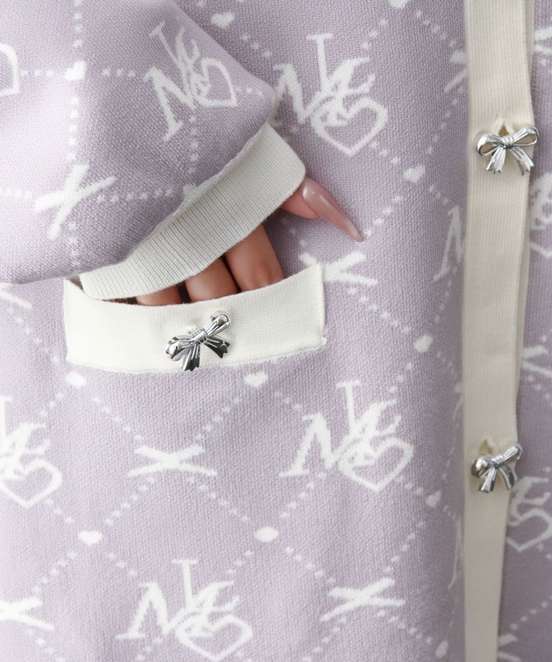 MLモノグラムニットカーディガン