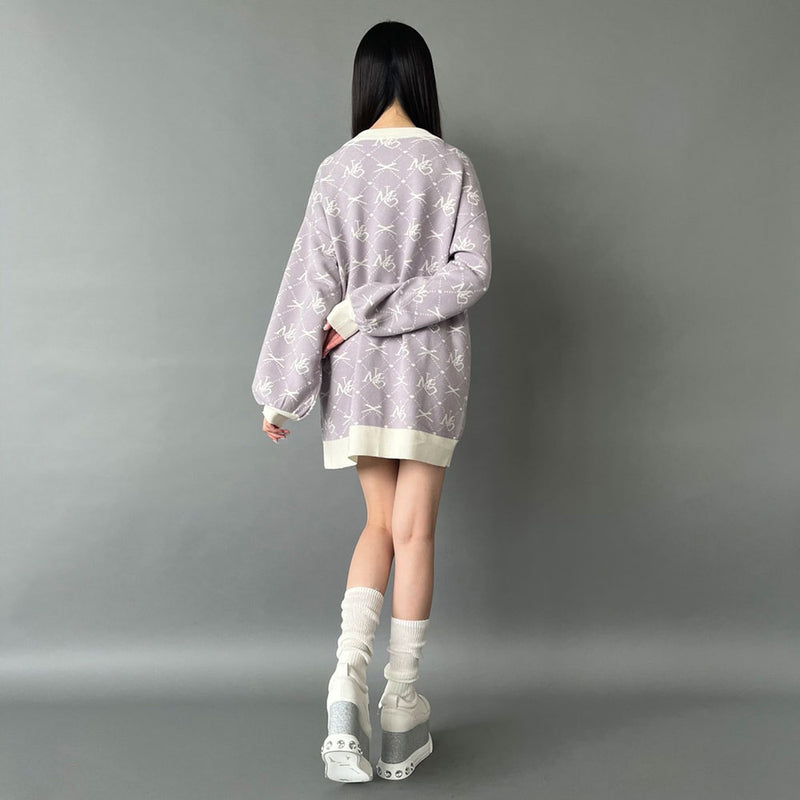 MLモノグラムニットカーディガン