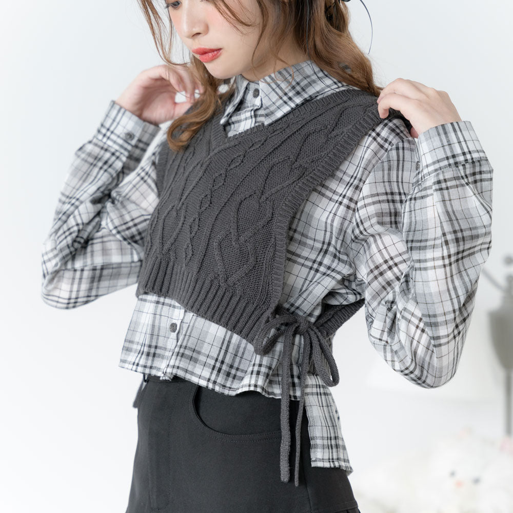 新品未使用 ☆ ノーリーズ ☆リボンニットツイードベスト リボンニットツイードベスト｜ノーリーズの通販｜&mall（アンド