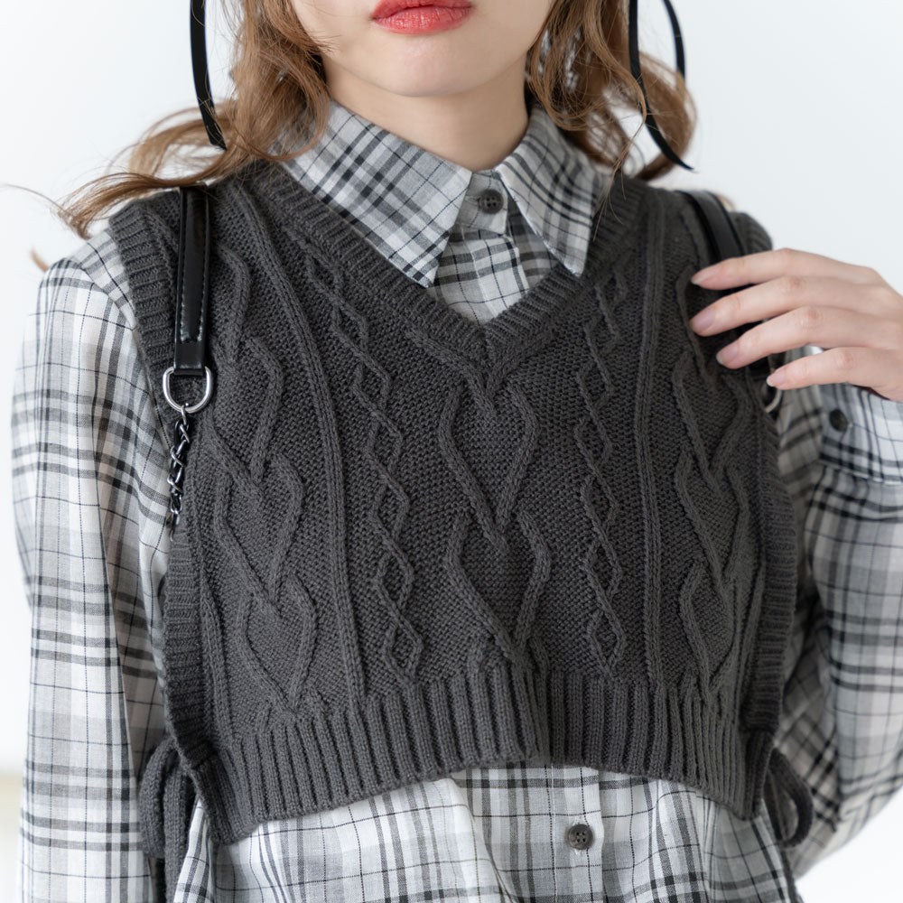 新品未使用 ☆ ノーリーズ ☆リボンニットツイードベスト リボンニットツイードベスト｜ノーリーズの通販｜&mall（アンド