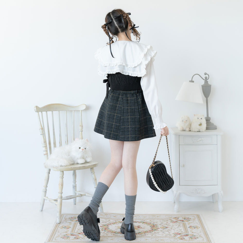 2buy20%OFF対象】ベルトセットチェックフレアスカート – レディース