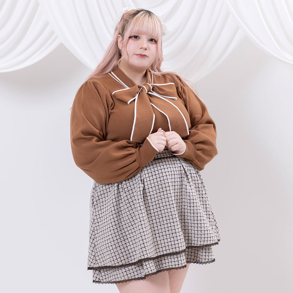 シンプルボウタイニットトップス – レディースファッション通販の夢