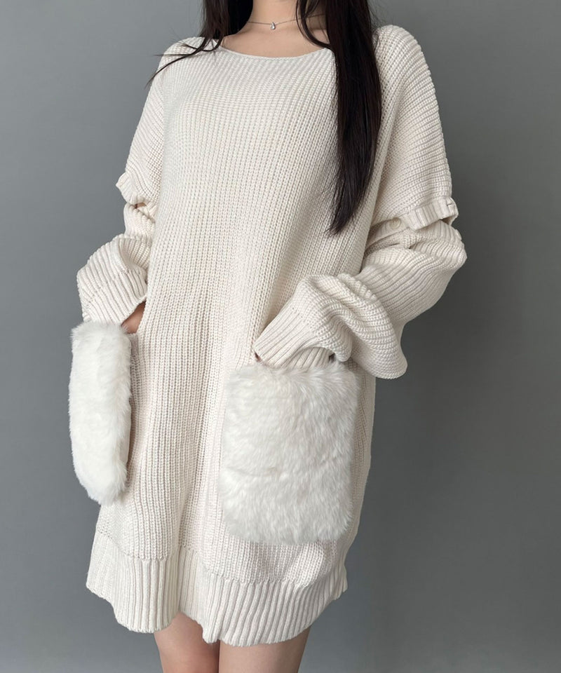 Chatonニットワンピース