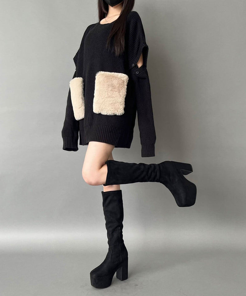 Chatonニットワンピース