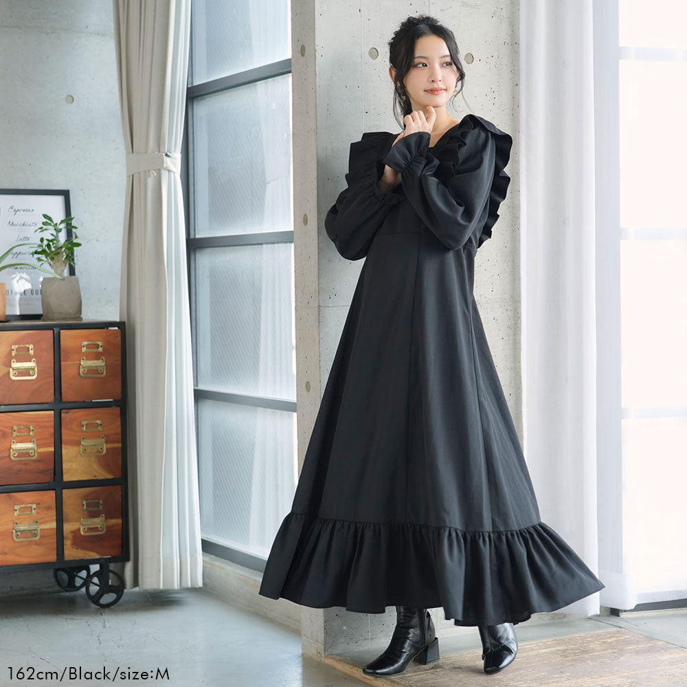 DSC バックリボンマキシワンピース