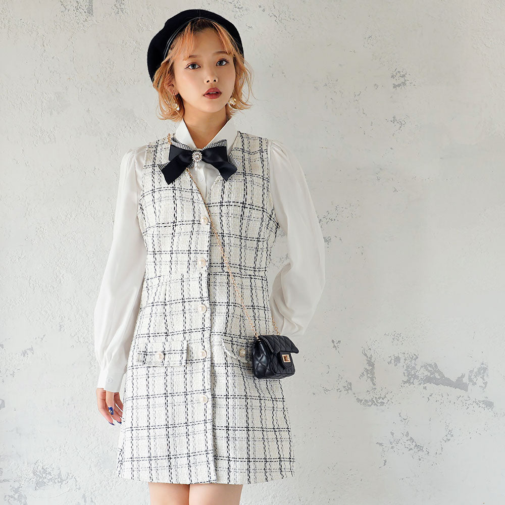 ジャンスカツイードミニワンピ – レディースファッション通販の