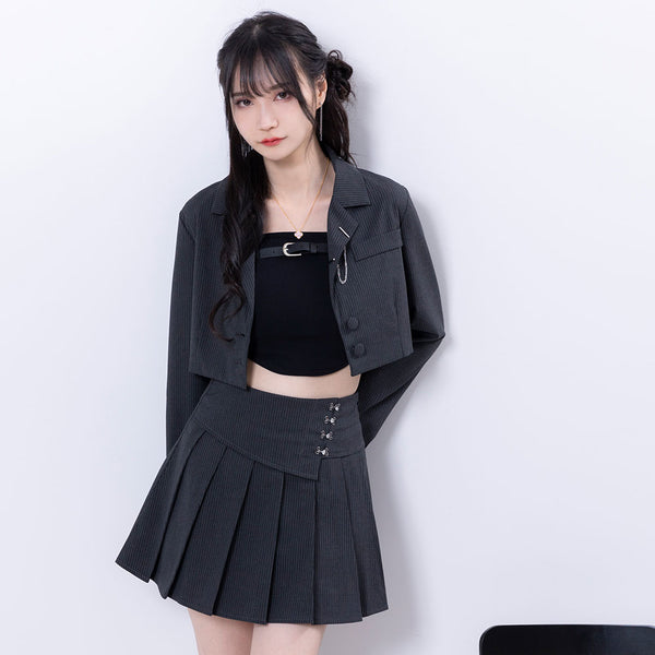 フロントホックミニスカート