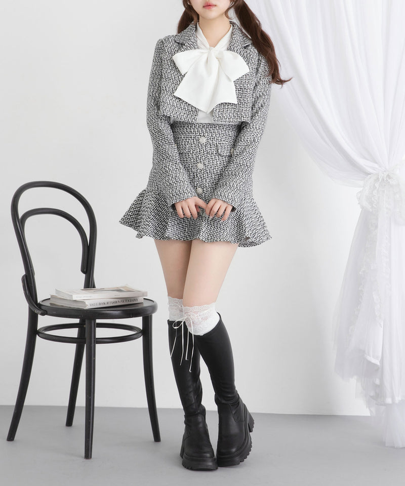 ツイードショートジャケット　