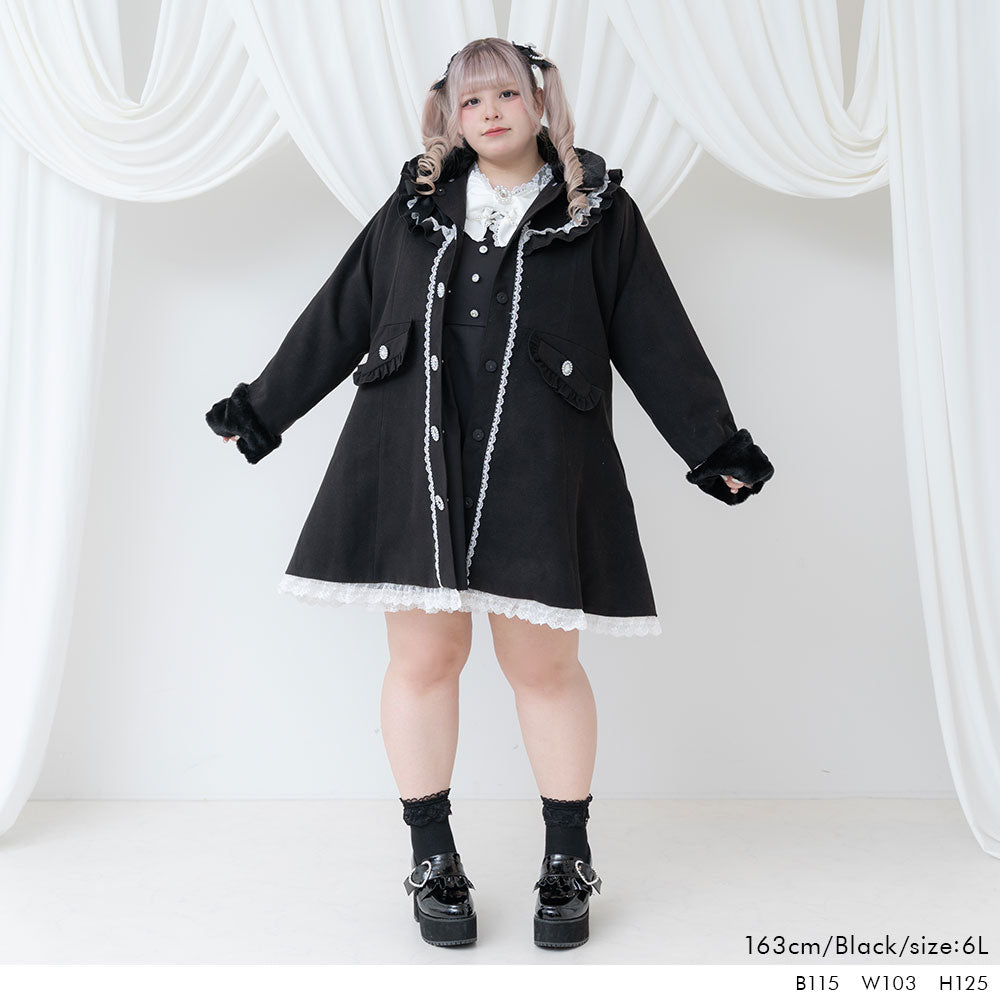 レースフリルビジュープリンセスリボンコート – レディース