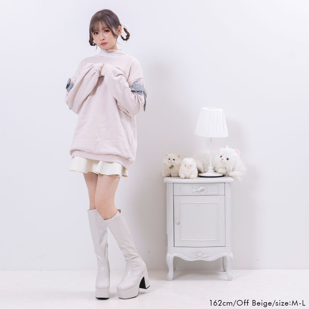 ショルダーリボンスウェットワンピース – レディースファッション通販