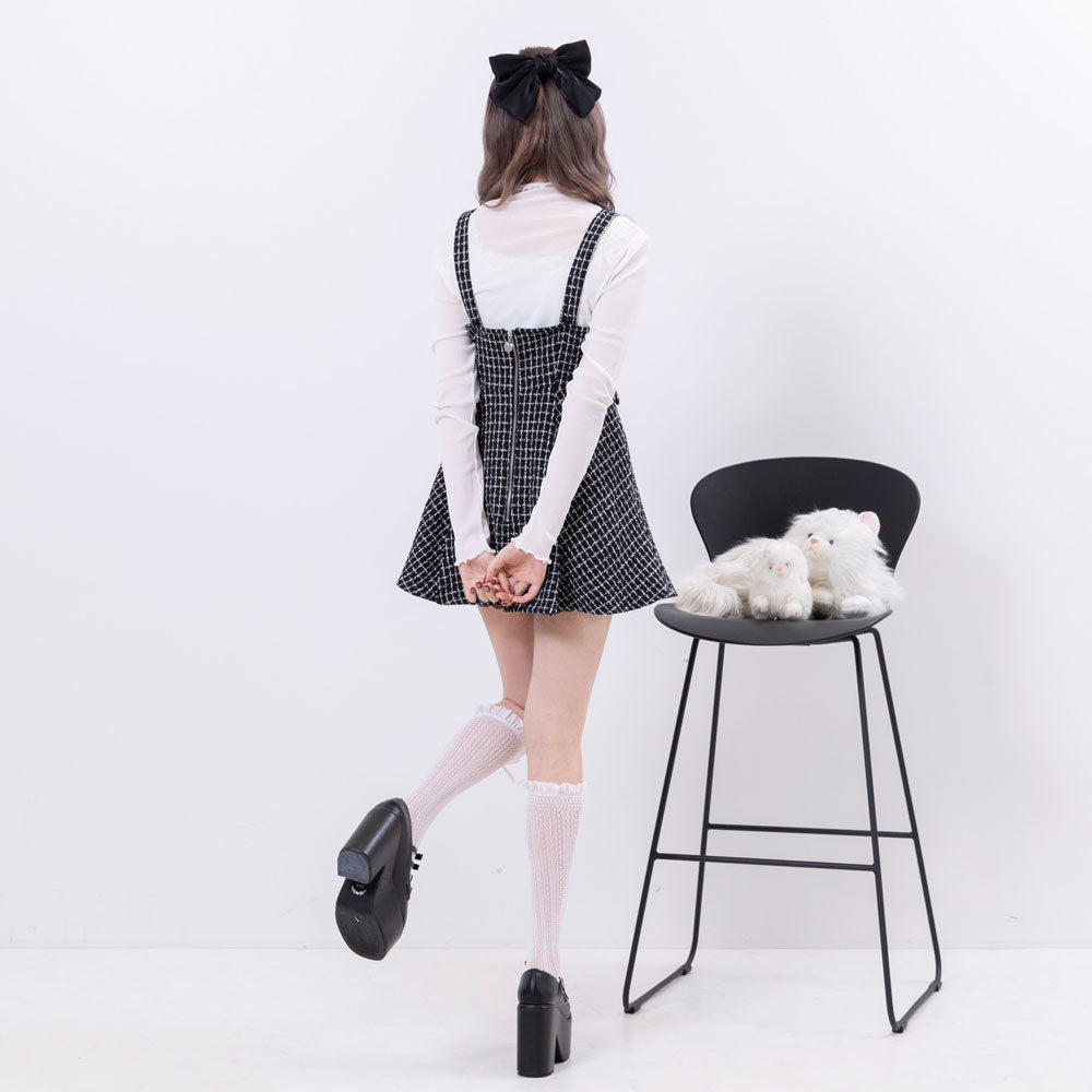 ミニワンピース ツイード ビジューボタン 長袖 スクエアネック 楽天市場】ツイード ワンピース スクエアネック ミニワンピ