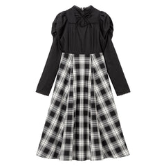チェック×黒ボディ