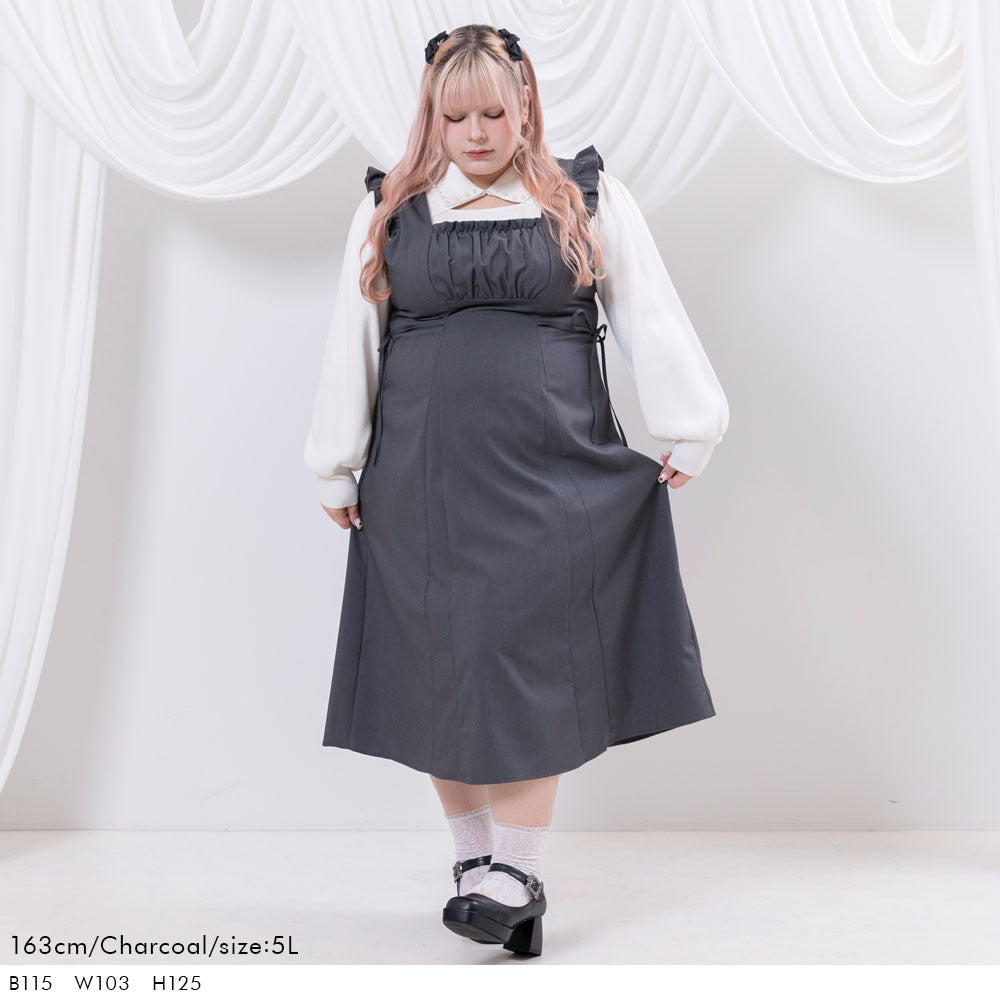 サイドリボンフリルロングジャンスカワンピース – レディース 
