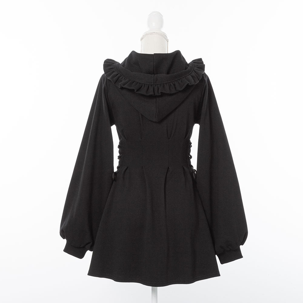 サイドレースアップスウェットミニワンピース – レディース