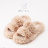 フラッフィ-ファーフラットサンダル