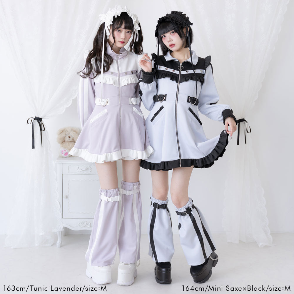 DearMyLove フリルたっぷりメイドジャージワンピース ピンク