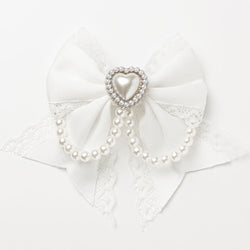 ゆらゆらパールハートビジュー2個セットヘアクリップ