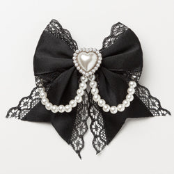 ゆらゆらパールハートビジュー2個セットヘアクリップ