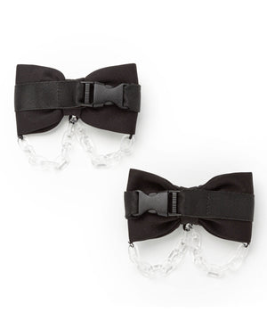 大きめカチャベルトチェーンリボン2個セットヘアクリップ