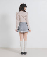 【新春セール】配色ダブルジップリブニットトップス【大きいサイズ有】