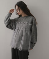 チュールドッキングニット