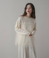 チュールドッキングニット