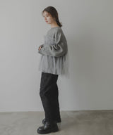 チュールドッキングニット