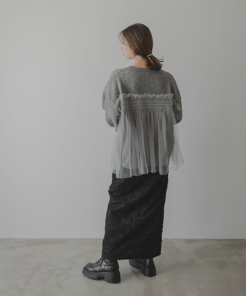 チュールドッキングニット