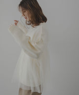 チュールドッキングニット