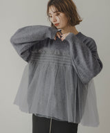 チュールドッキングニット