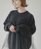 チュールドッキングニット