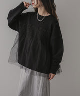 チュールドッキングニット