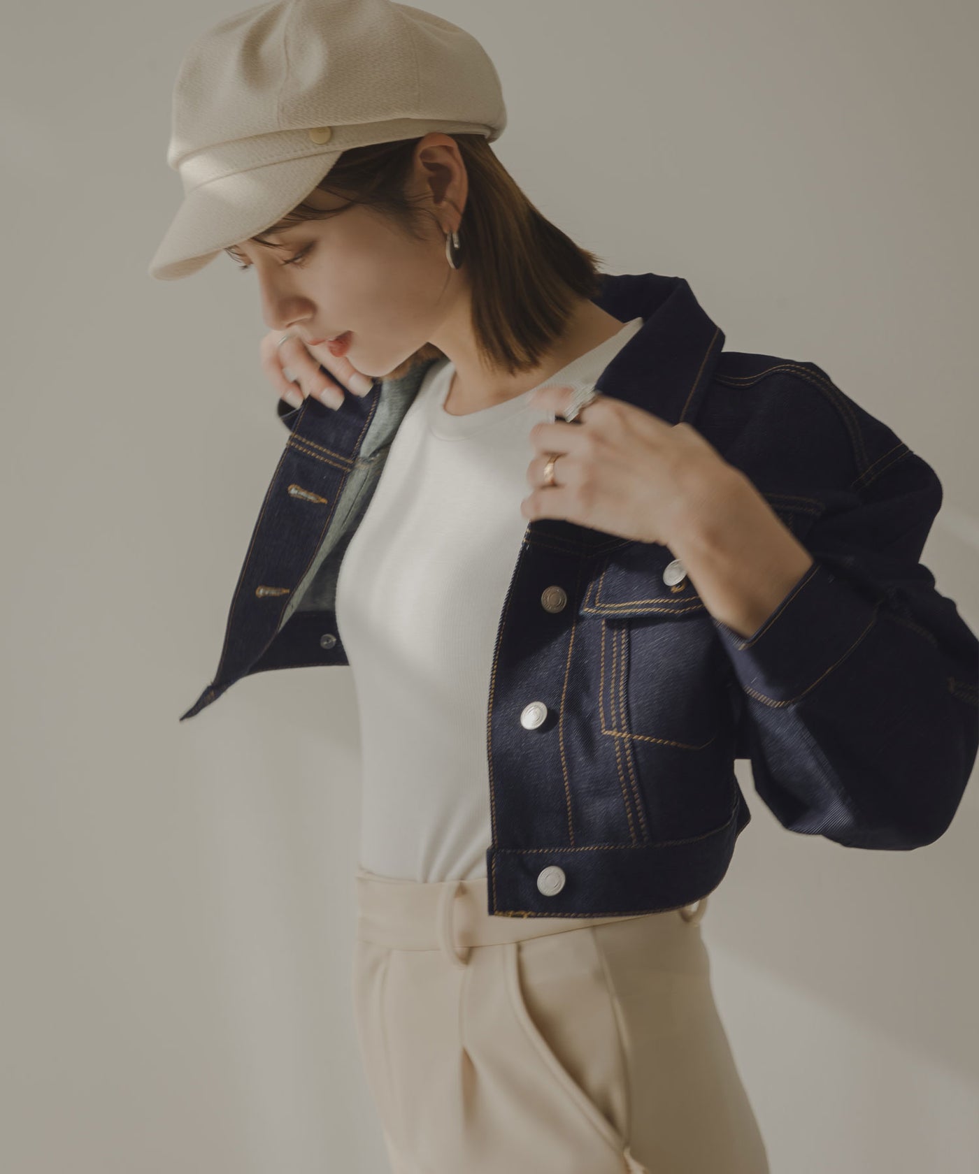 2WAYフリルコンパクトデニムジャケット【チュール】 – レディース 