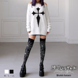 十字架オフショルニットチュニックワンピース【大きいサイズ有】