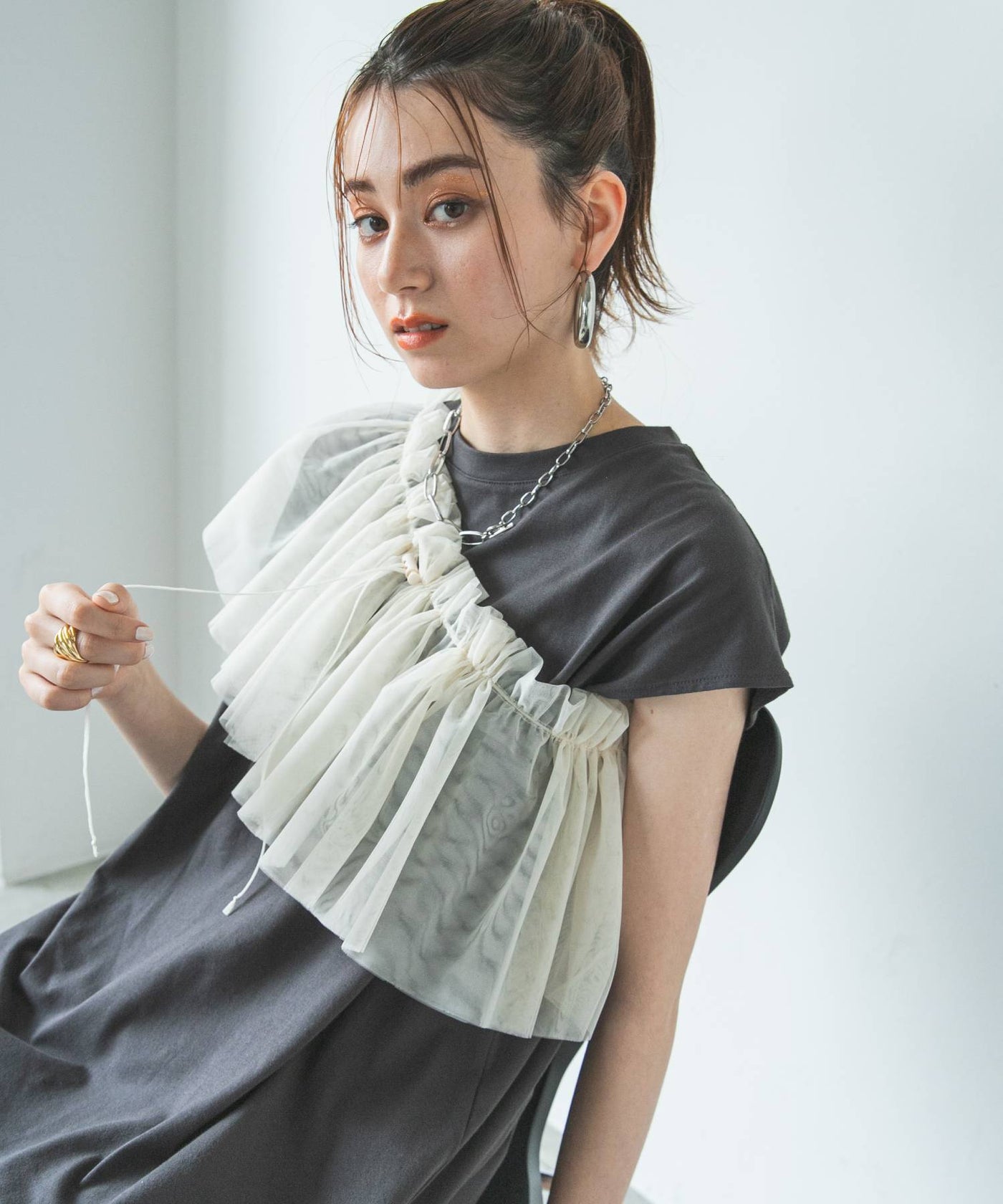 マルチウェイチュールつけ襟【チュール】 – レディースファッション