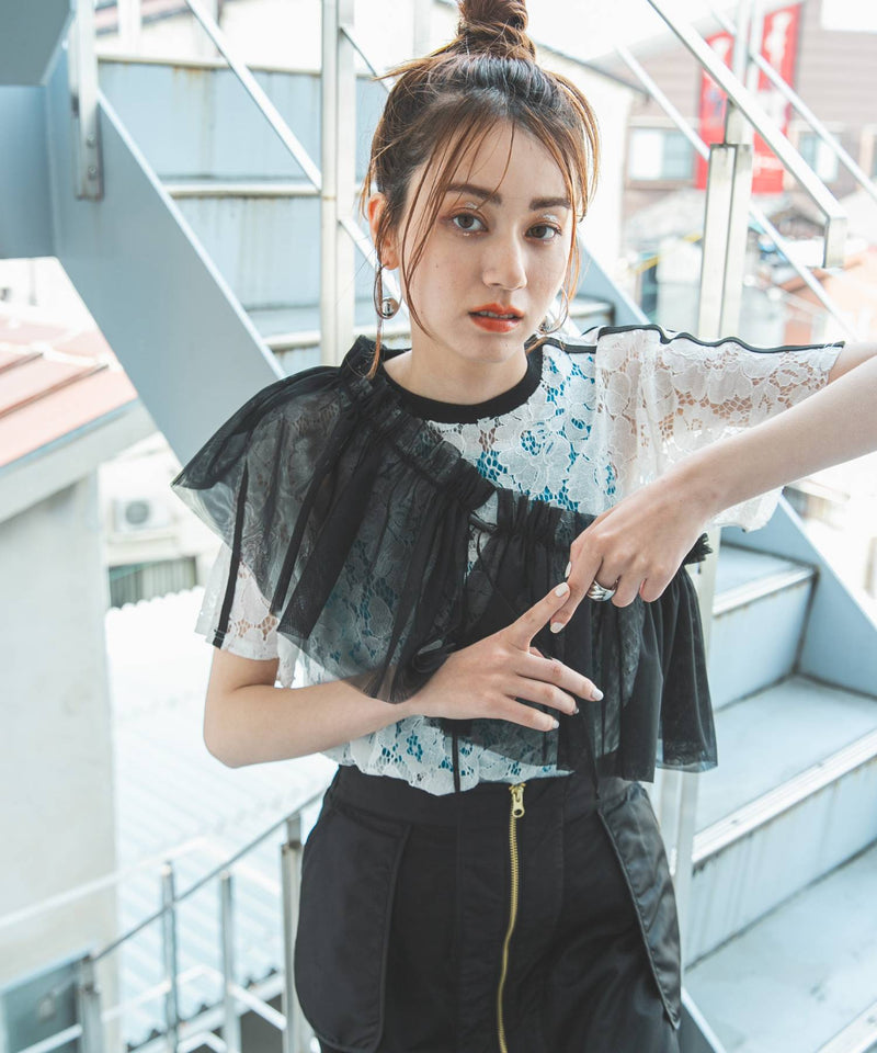 マルチウェイチュールつけ襟【チュール】