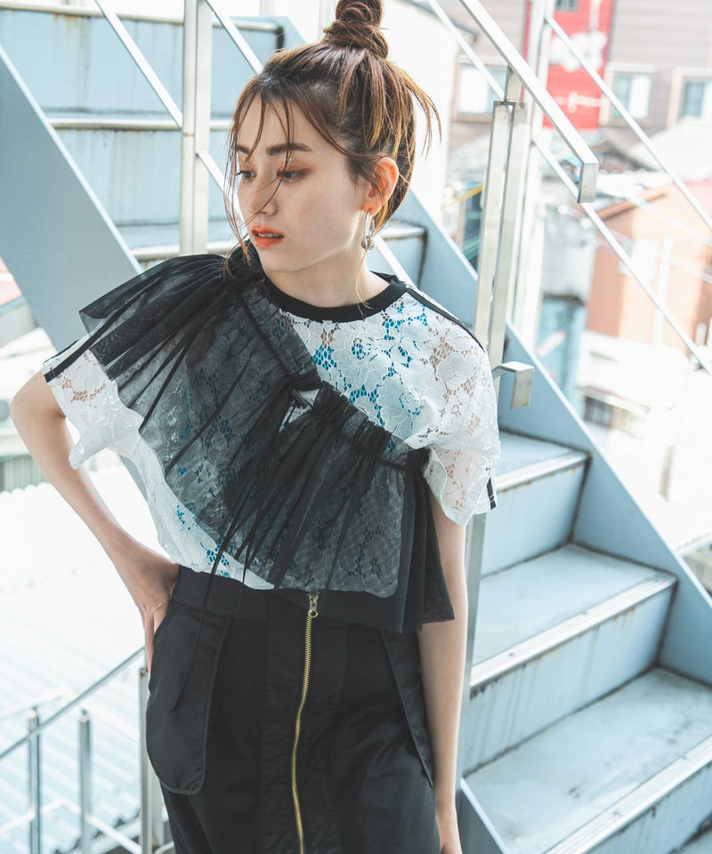 マルチウェイチュールつけ襟【チュール】