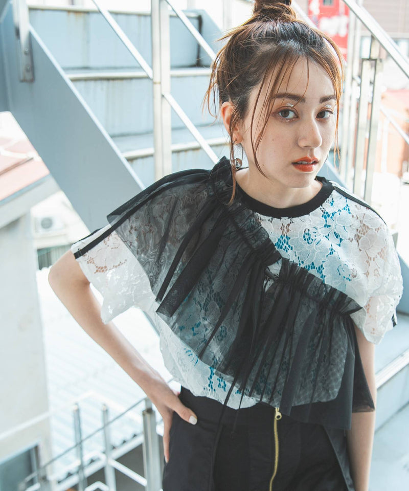 マルチウェイチュールつけ襟【チュール】