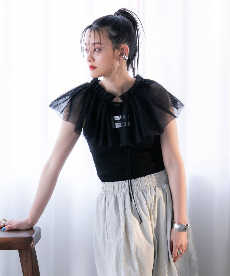 マルチウェイチュールつけ襟【チュール】