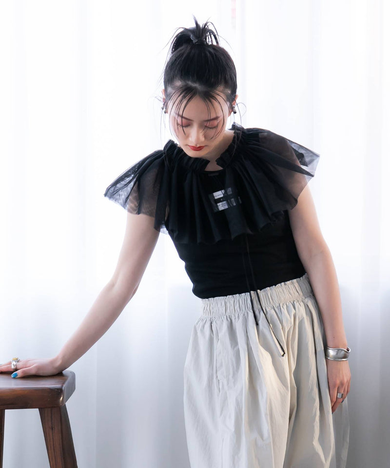 マルチウェイチュールつけ襟【チュール】