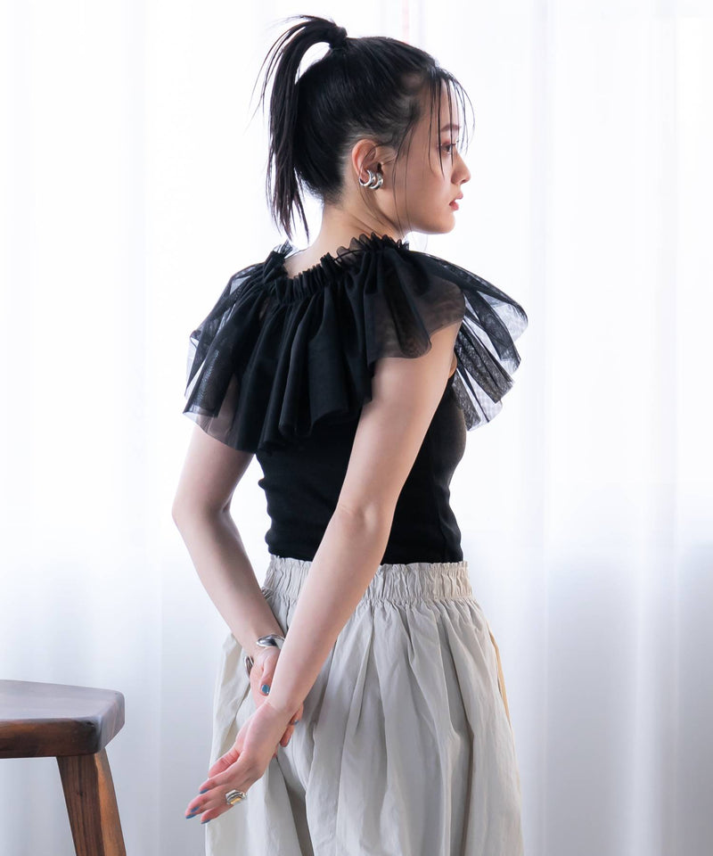 マルチウェイチュールつけ襟【チュール】