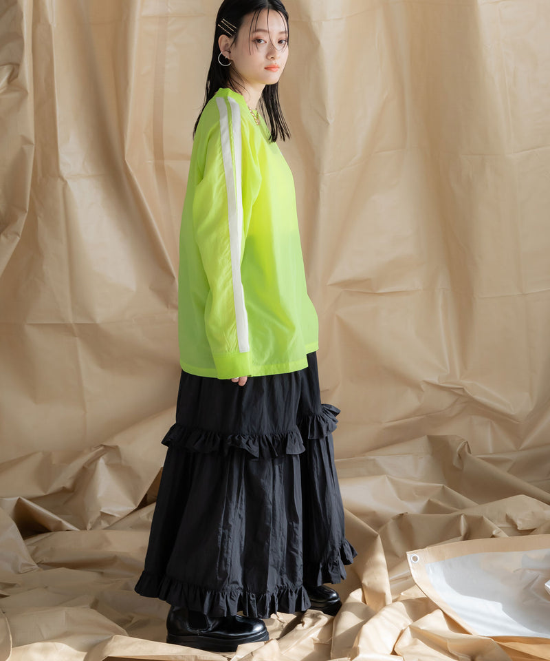タフタティアードロングスカート