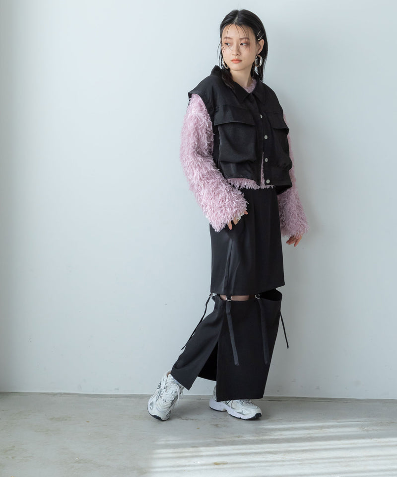 2wayフリンジプルオーバートップス