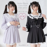 【新春セール】セーラービジューレースフリルワンピース