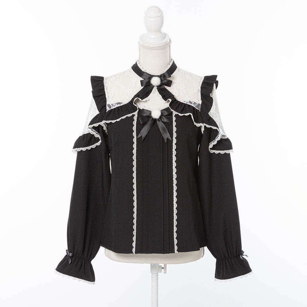 レースフリルポンポンブラウス – レディースファッション通販の夢展望