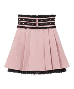 ハートスタッズベルトレーススカート