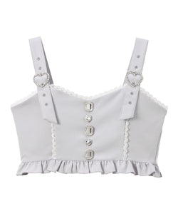 ハートベルトビジューフリルビスチェ