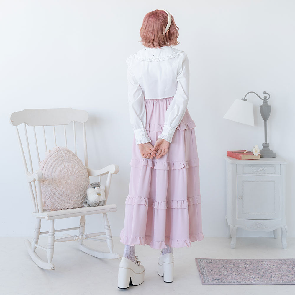 ハートスタッズフリル襟ブラウス – レディースファッション通販の夢